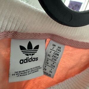 Adidas Pink and White Top